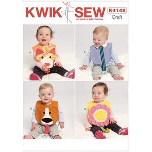 Kwik Sew Sewing Pattern 4148 Bibs Baby‎ Toddler Child